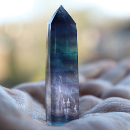 Rainbow Fluorite Crystal Tower – Unique Healing Point