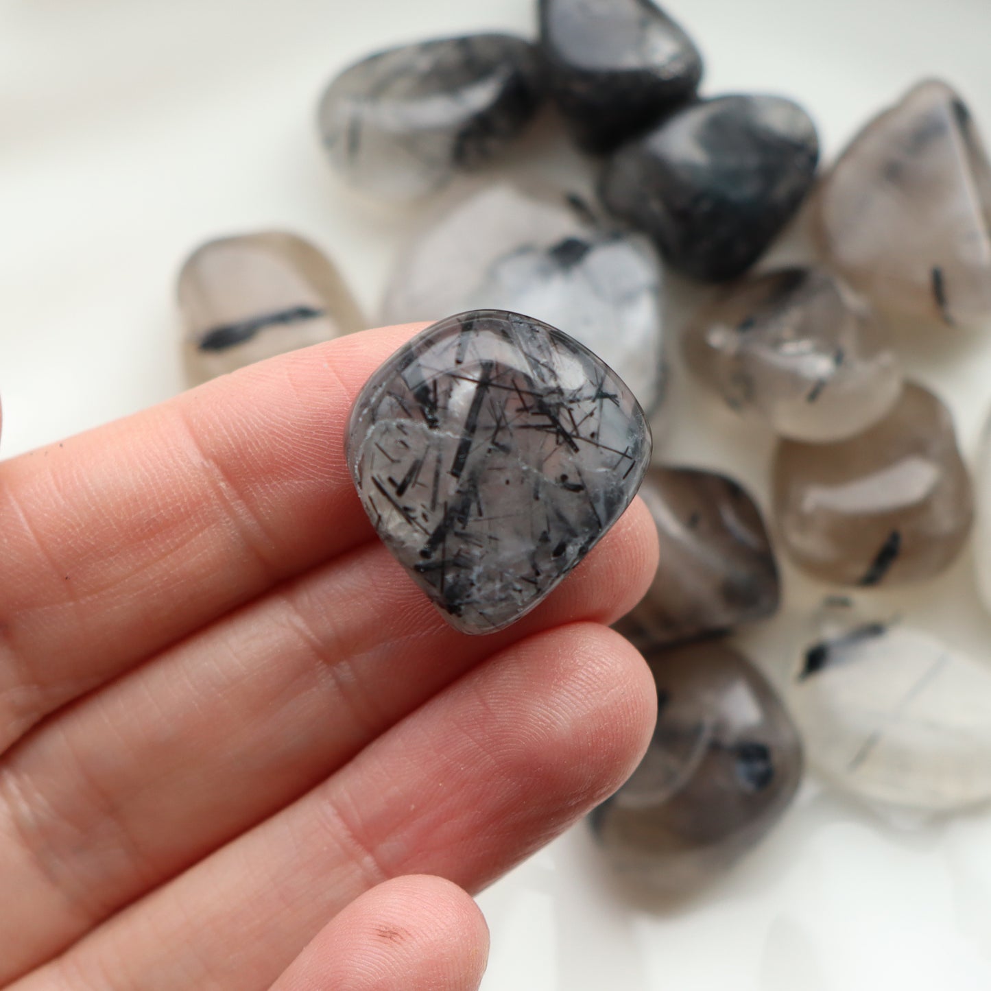 Tourmalinated Quartz Tumblestone