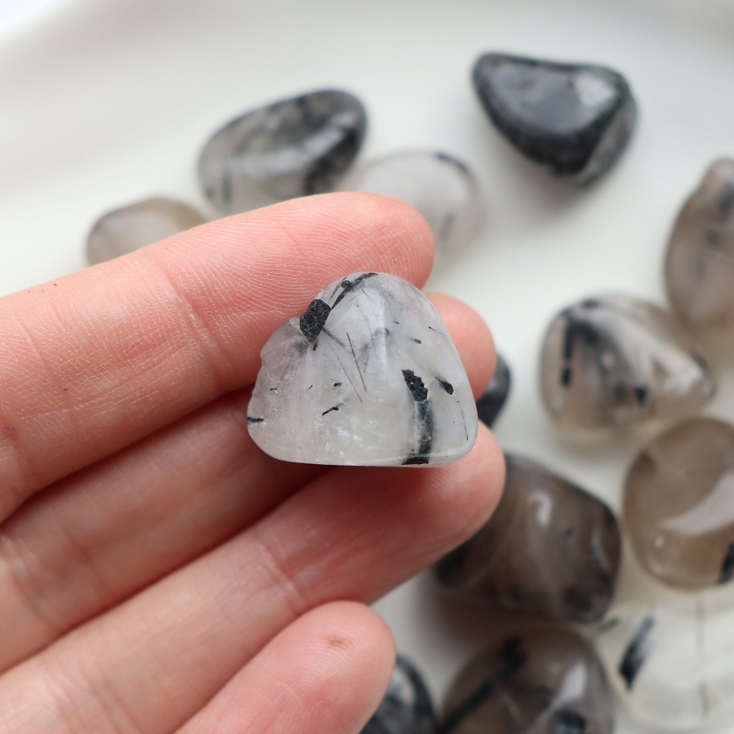 Tourmalinated Quartz Tumblestone