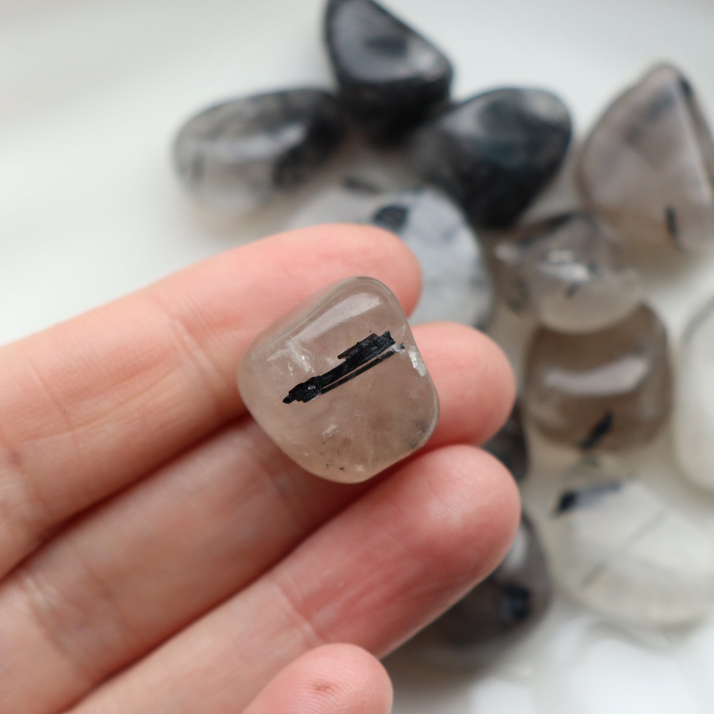 Tourmalinated Quartz Tumblestone