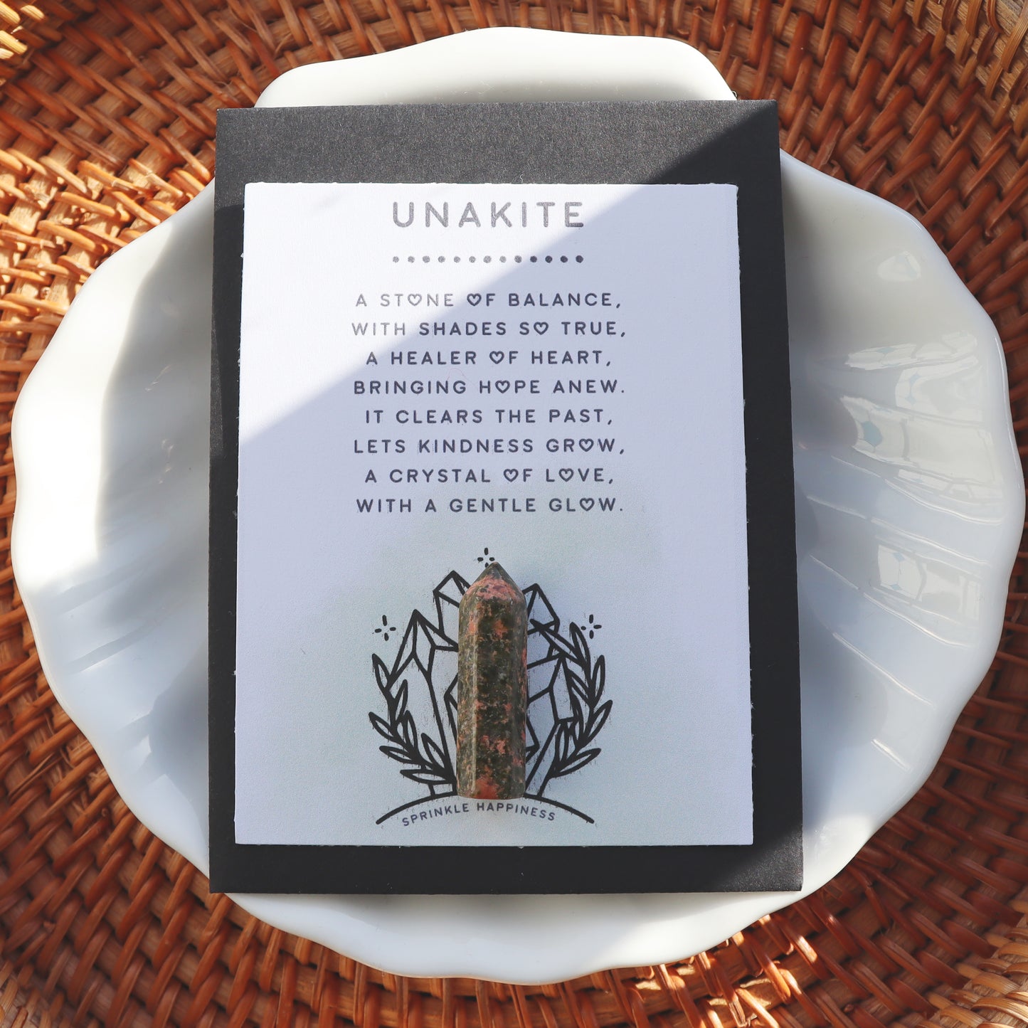 Unakite Crystal Tower For Balance And Healing - Crystal Gift