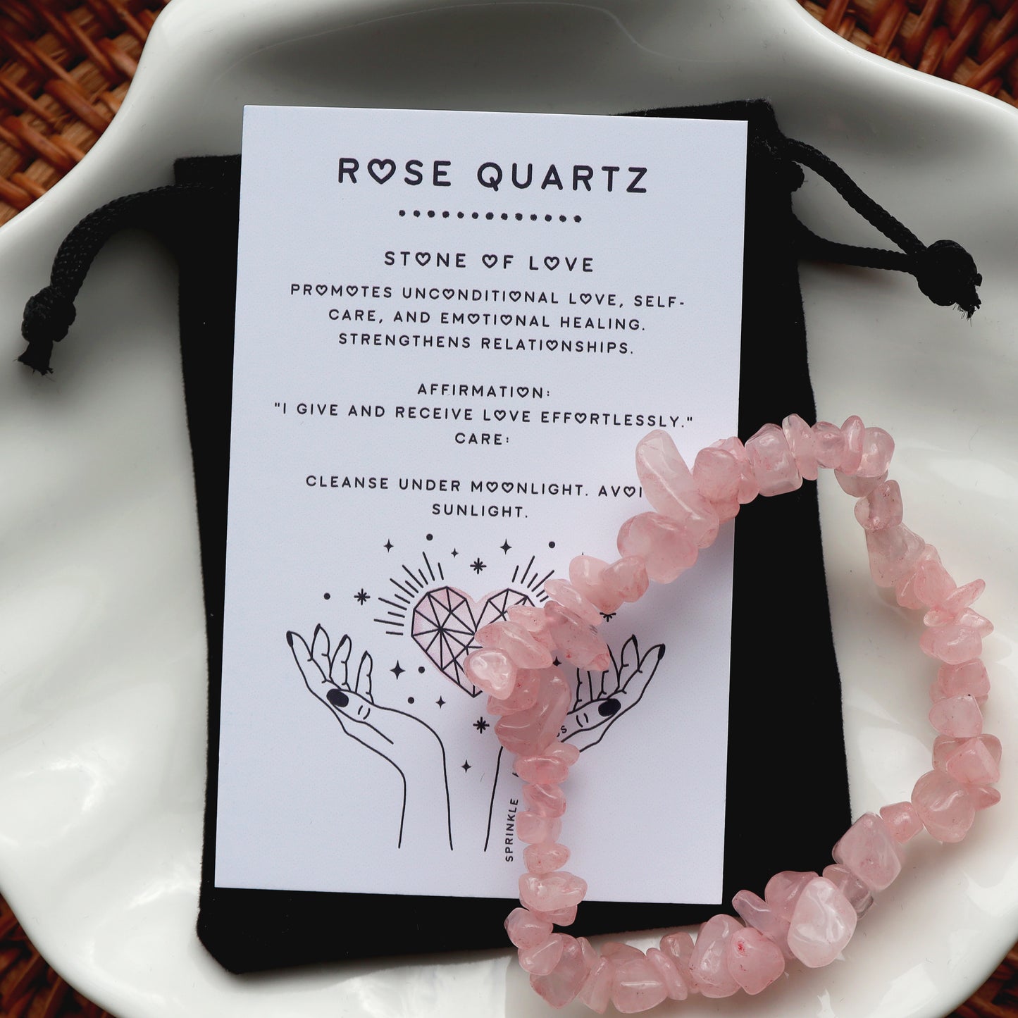 Rose Quartz Chip Bracelet – Love & Self-Care Gift